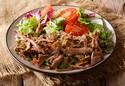 Duck Rillettes Salad with Orange-Ginger Vinaigrette