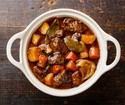 Beef Chestnut Stew with Potato Scallion Purée